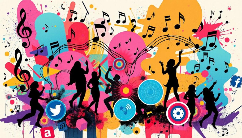 tendências atuais de músicas e Reels